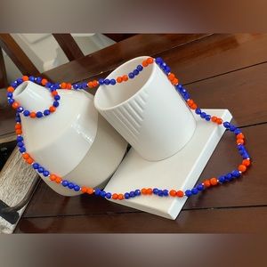 Florida Gators necklace and stretch bracelet set